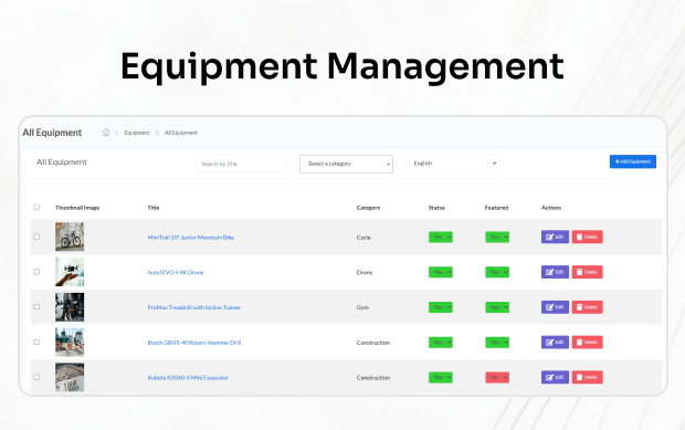 RentEq- Multitenant Multipurpose Rental Website (with Ecommerce) Builder - 10